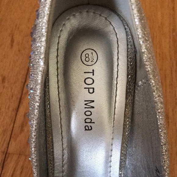 Sequined Silver Heels - Picture 3 of 3